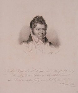 जोहान बर्नहार्ड लोगियर (1777-1846) का पोर्ट्रेट एच. मेयर द्वारा उकेरा गया (उत्कीर्णन) द्वारा जेम्स रॉबर्ट (बाद में) Maguire