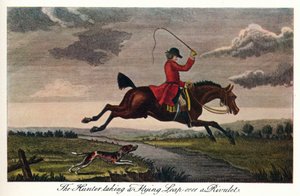 द हंटर टेकिंग ए फ्लाइंग लीप ओवर ए रिवुलेट, सी 1740, 1922 द्वारा जेम्स सीमोर
