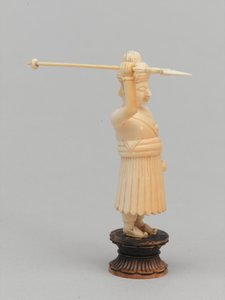 काला मोहरा, शतरंज का टुकड़ा, भारत, 1820 लगभग द्वारा जेम्स शेरेंस