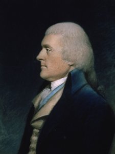थॉमस जेफरसन (1743-1826) c.1797 (कागज पर पेस्टल) द्वारा जेम्स शेरेंस