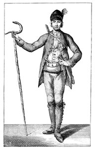 जेम्स बोसवेल, एक सशस्त्र कोर्सीकन चीफ, 1769 की पोशाक में एस्क। द्वारा जेम्स व्हेल