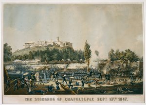 13 वीं 1847, 1848 में चापल्टेपेक सीप का तूफान (क्रोम पेपर पर क्रोमोलिथोग्राफ) द्वारा वॉकर के बाद जेम्स