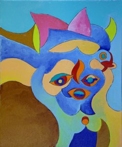 उसके साथ मत खेलो; वह एक बुरी लड़की है, 2010 (कैनवास पर तेल)