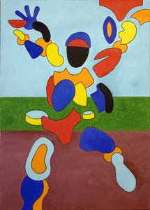 एथलीट, अपनी जीत के क्षण में विघटित, 2007 (कैनवास पर तेल)