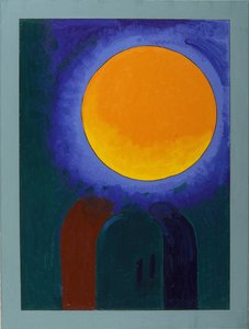 चंद्रमा के नीचे दो कस्तूरी-चूहे, 2008 (कैनवास पर तेल) द्वारा जान ग्रोनबर्ग