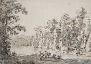 फोर्ड द्वारा वॉटरमेल (कलम और भूरे रंग की स्याही और कागज पर ग्रे वॉश) द्वारा जन हैकर