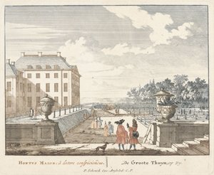 1694-97 के हेट लू पैलेस के बगीचे में वॉकर