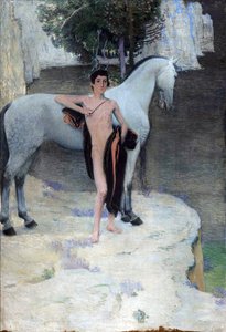 ले लाख नोयर - ब्लैक लेक - जान प्रीस्लर (1872-1918)। तेल के रंगों से केन्वस पर बना चित्र