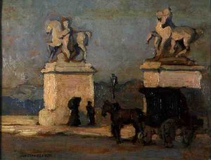 प्लेस डे ला कॉनकॉर्ड, पेरिस, c.1900 (बोर्ड पर तेल)