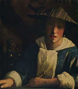 युवा लड़की एक बांसुरी के साथ, c1665-1675 द्वारा जन वर्मी वैन डेल्फ़्ट