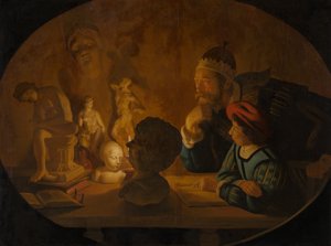 द ड्रॉइंग लेसन, 1634 द्वारा Jan ter Borch या टेरबोर्च