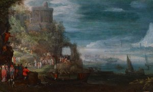 सीस्केप और राक्षसों से कास्टिंग, c.1600 द्वारा जन एल्डर ब्रूघेल