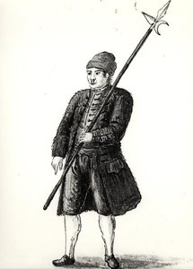 विनीशियन शस्त्रागार का एक कार्यकर्ता (कागज पर पानी के रंग का) (बी/डब्ल्यू फोटो) द्वारा जन वैन ग्रीवेनोबेक