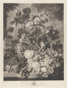 एक फल का टुकड़ा, रिचर्ड इरलोम द्वारा उत्कीर्ण, 1781 द्वारा Huysum के बाद जन वैन