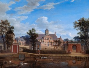 मार्सेन के पास वेचट नदी पर गौडस्टीन का महल, c1674 द्वारा जान वैन डेर हेडन