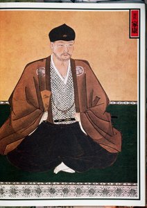 टोकुगावा इयासु (1542-1616) का पोर्ट्रेट, शोगुन, जापान के समान नाम के राजवंश के संस्थापक द्वारा जापानी स्कूल