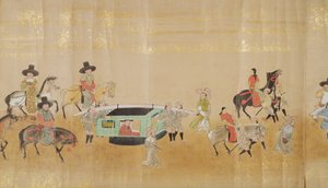 1651 में तोकुगावा इत्सुनस उत्तराधिकार के समय मीरकी 1 में जापान में छठा कोरियाई दूतावास, संभवतः कानो मासुनोबु (1625-94) (स्क्रॉल पेंटिंग) (विस्तार) द्वारा द्वारा जापानी स्कूल