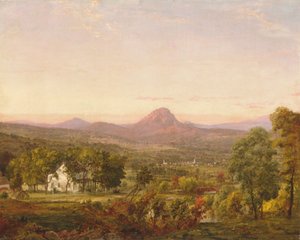 शरद लैंडस्केप, शुगर लोफ माउंटेन, ऑरेंज काउंटी, न्यूयॉर्क, सीए। 1870-1875। द्वारा जैस्पर फ्रांसिस क्रॉसे
