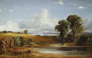 हडसन पर ग्रीष्मकालीन दोपहर, 1852 द्वारा जैस्पर फ्रांसिस क्रॉसे