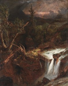 द क्लोव - ए स्टॉर्म सीन इन द कैटस्किल पर्वत, 1851। द्वारा जैस्पर फ्रांसिस क्रॉसे