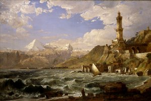 जेनोआ का तट, 1854। द्वारा जैस्पर फ्रांसिस क्रॉसे