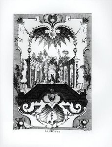 द ग्रोटो, गेब्रियल हकियर (1695-1722) द्वारा उकेरा गया (उत्कीर्णन) (बी / डब्ल्यू फोटो) द्वारा जीन एंटोनी (बाद में) वेट्टू