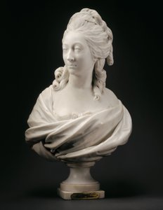 ऐनी-मैरी-लुईस थॉमस डी डोमेंजविले डी सेरिली, कॉमटेस डी पेंज, 1780 की बस्ट द्वारा जीन एंटोनी हौडन