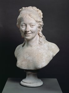 कलाकार, १ plame६ (प्लास्टर) की पत्नी मैडम हौडन का पोर्ट्रेट बस्ट द्वारा Jean Antoine Houdon
