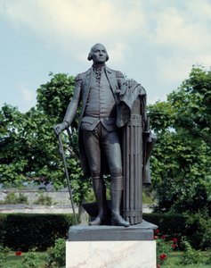 जॉर्ज वाशिंगटन का पोर्ट्रेट (1732-1799) जीन एंटोनी हौडॉन की मूर्तिकला (1741-1828) 18वीं सदी के ब्लेयरनकोर्ट, मुसी फ्रेंको-अमेरिकन द्वारा जीन एंटोनी हौडन