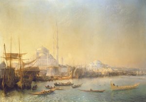कॉन्स्टेंटिनोपल और गोल्डन हॉर्न, 1840 पर एक व्यापक दृश्य