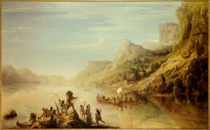 फ्रांसीसी खोजकर्ता जैक्स कार्टियर (1491- 1557) ने 1535 में कनाडा में सेंट लॉरेंस नदी की खोज की और उस पर चढ़ाई की। जीन एंटोनी थियोडोर गुडिन द्वारा पेंटिंग (1802-1880)