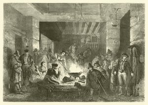 पोसाडा, सिएरा नेवादा, स्पेन में एक सराय (उत्कीर्णन)