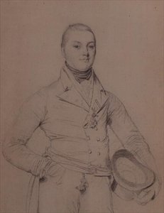 एडमिरल सर फ्लीटवुड ब्रॉटन रेनॉल्ड्स पेलेव (1789-1861) का पोर्ट्रेट द्वारा जीन अगस्टे डॉमिनिक इंगर्स