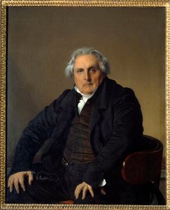 महाशय लुई फ्रेंकोइस बर्टिन (1766-1841) का पोर्ट्रेट, जर्नल डेस डिबेट्स के संस्थापक बर्टिन ल'इन, "जीन ऑगस्टे डोमिनिक इंग्रेस द्वारा पेंटिंग (1780-1867) द्वारा जीन अगस्टे डॉमिनिक इंगर्स