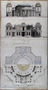 1717 में स्ट्रेलना में पैवेलियन वाटर पैलेस चेटू डीएओ द्वारा जीन बैप्टिस्ट एलेक्जेंडर ले ब्लॉन्ड
