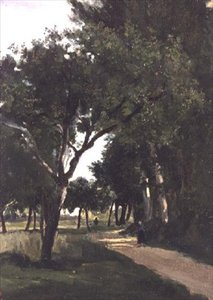 एविल इन द वुड्स, चविल के पास, c.1824 द्वारा जीन बैप्टिस्ट केमिली कोरोट