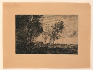 टिब्बा में: हाउज में जंगल की स्मारिका द्वारा Jean Baptiste Camille Corot