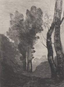 रोम का परिवेश, 1866। द्वारा जीन बैप्टिस्ट केमिली कोरोट