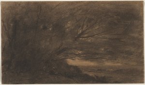 परिदृश्य (बड़ा पेड़) द्वारा Jean-Baptiste-Camille Corot