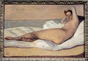 रोमन ओडलिस्क: मैरिएटा। केमिली कोरोट की पेंटिंग (1796-1875) द्वारा Jean Baptiste Camille Corot