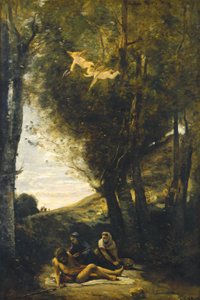 पवित्र महिलाओं द्वारा समर्थित सेंट सेबेस्टियन द्वारा Jean Baptiste Camille Corot