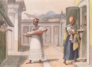 1827 में and ब्राजील में सुरम्य और ऐतिहासिक यात्रा ’से रियो डी जनेरियो में ट्रैवलिंग सेल्सवुमेन द्वारा जीन बैप्टिस्ट डेब्रेट
