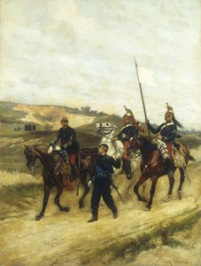 एक कैवेलरी कार्यालय और Dragoons द्वारा जीन बैप्टिस्ट एडौर्ड डिटेल