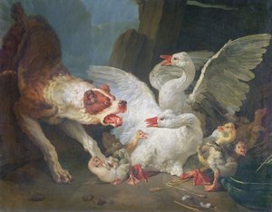 ए डॉग अटैकिंग गीज़, 1769