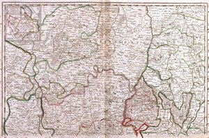 बरगंडी का नक्शा (फ्रांस) (उत्कीर्णन) द्वारा जीन बैप्टिस्ट नोलिन