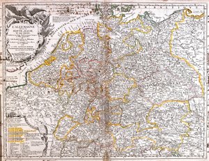जर्मनी का नक्शा (1703) (उत्कीर्णन) द्वारा जीन बैप्टिस्ट नोलिन