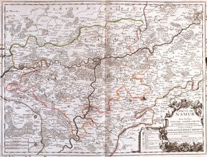 नामुर प्रांत का नक्शा (बेल्जियम) (उत्कीर्णन) द्वारा जीन बैप्टिस्ट नोलिन