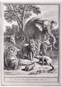 द लायन गोइंग टू वार, c.1755-1759 द्वारा जीन बैप्टिस्ट ओड्री