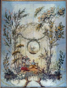 Chinoiserie: एक चीनी दृश्य का प्रतिनिधित्व करने वाला सजावटी पैनल, जीन पिल्मेंट द्वारा निर्देशित (१७२८-१८०८)