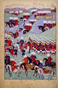 सुल्तान सुलेमान का अंतिम संस्कार शानदार, सुल्तान सुलेमान का इतिहास, इस्तांबुल, तुर्की, 1579 (स्याही और रंग)